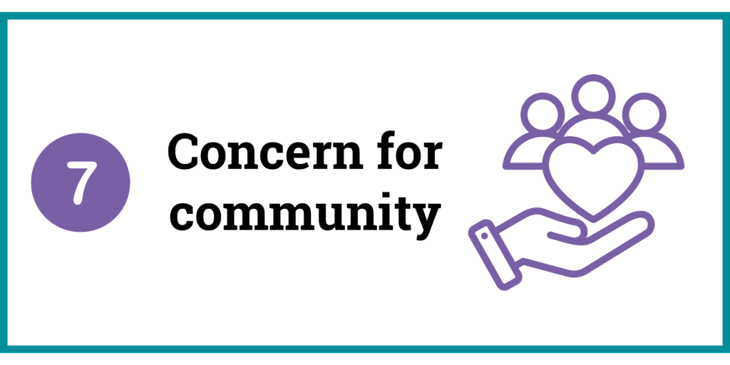 7. Concern for Community